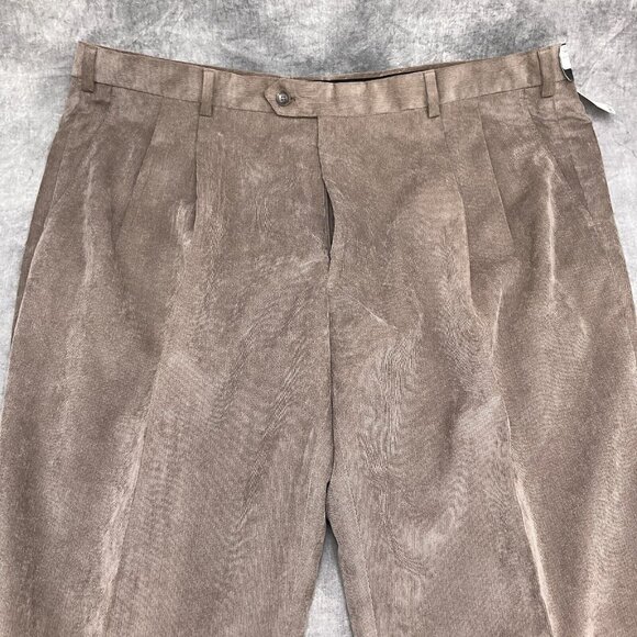 Jos A Bank Pants Men 42S Brown Corduroy Joseph Pleat‎  Classic Unhemmed NWT - Picture 2 of 12
